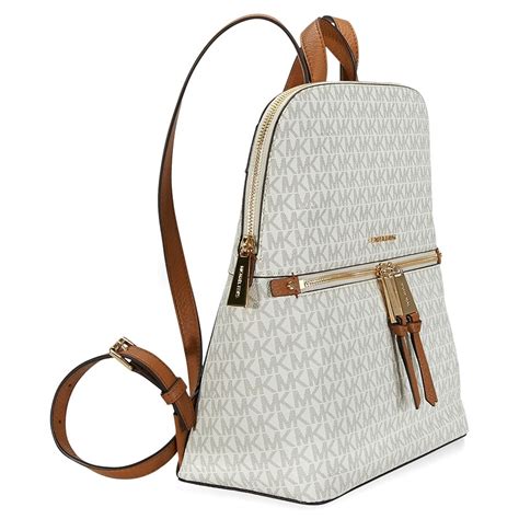 michael michael kors signature rhea medium slim backpack vanilla|signature rhea zip medium backpack.